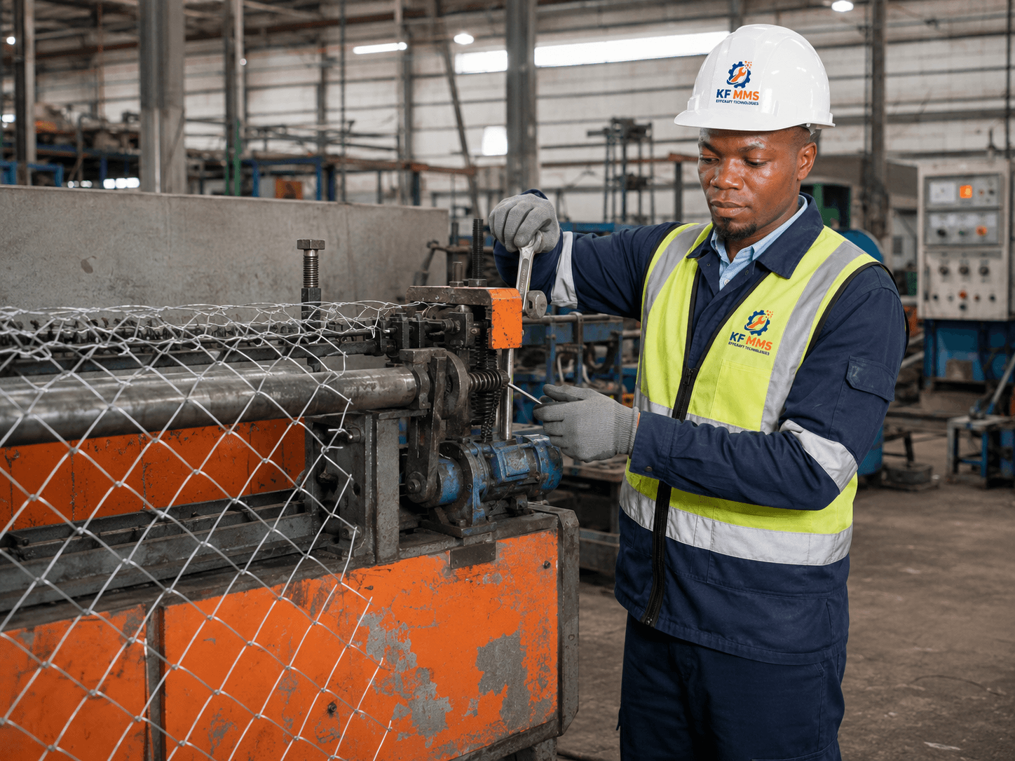 Industrial Chain-Link Fencing Machine – Installation & Commissioning — photo 1